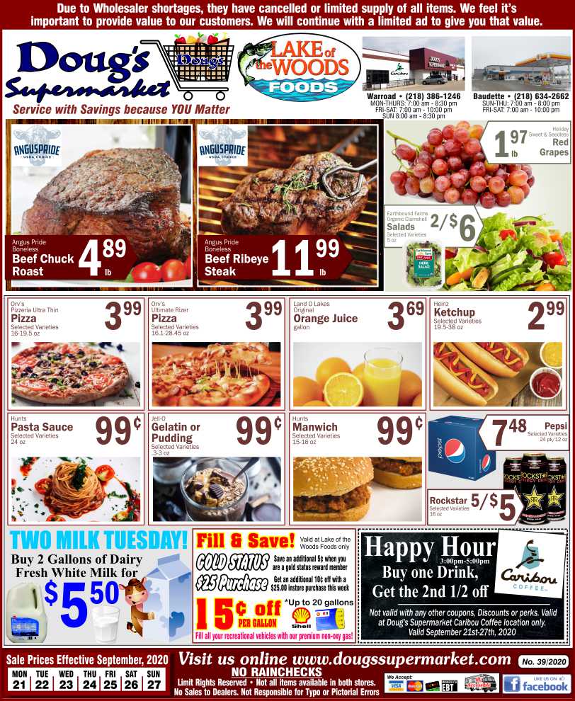 Weekly Ad Doug's Supermarket